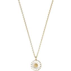 Georg Jensen Daisy Small Pendant Halskæde - Guld/Hvid