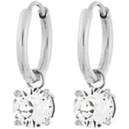 Edblad Leonore Hoops - Silver/Transparent