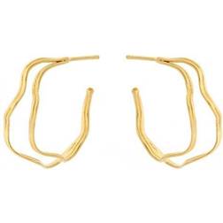Pernille Corydon Double Wave Hoops