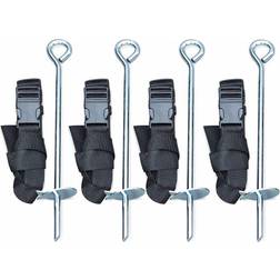 Sweeek Kit d'ancrage pour trampoline 4 sardines de fixation et sangles Compatible toutes tailles