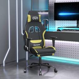 vidaXL Chaise gaming avec repose-pied Noir et vert clairChaise Gamer Siège Gaming Fauteuil Gamer