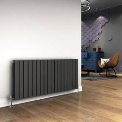 Elegant 600 1368mm Anthracite Designer Radiator Horizontal Double Panel Rad