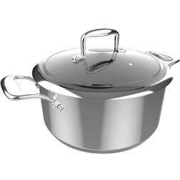 Cecotec Olla Polka Classy 24 Pot Steel Diámetro 24 cm Capacidad 4 L Acero Inoxidable 18/10 30 cm