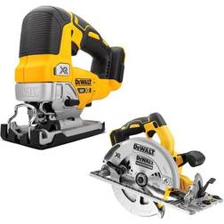 Dewalt DCS334N 18v XR Cordless Brushless Top Jigsaw & DCS572N Circular Saw