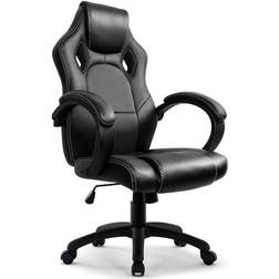 Fauteuil de bureau, Chaise Gaming, Ergonomique, En Similicuir, Haute Dossier, Pivotant, Noir Intimate Wm Heart