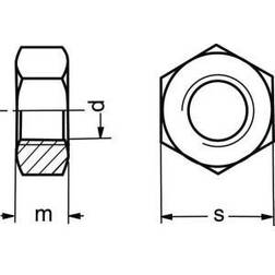 M 12X1 DIN 934 RFA2-mutter (50 st