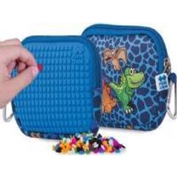 Cassette case film Dinosaurs zipper pouch with blue panel