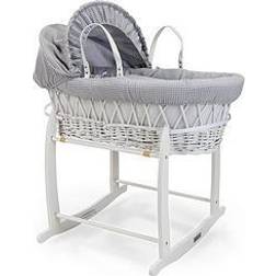 Clair De Lune Waffle Grey Wicker & Stand White