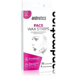 Andmetics Facial care Wax Strips Face Wax Strips 20 Wax Strips + 4 Care Wipes