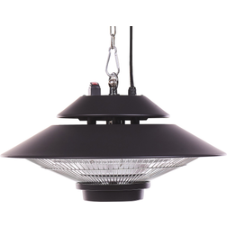 Beliani Hanging Patio Heater Black 1500 Garden Ceiling Merapi