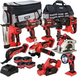 Excel 18V 9 Piece Power Tool Kit with 4 x 5.0Ah Batteries EXL10146:18V