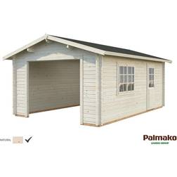 Palmako Enkelgarage Irene/Roger 19,0 m2 kit obehandlad (Areal )