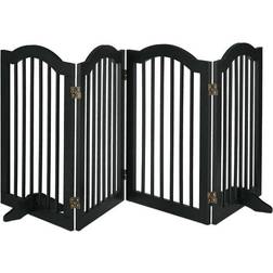 Relaxdays Safety Gate, FreeStanding Barrier, Protectiion Fence with Feet, for Children & Pets, HW: 92 x 205 cm, Black