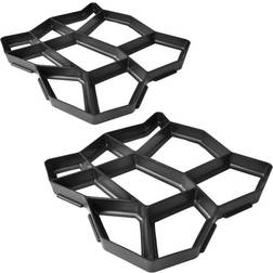 vidaXL Pavement Mold for the Garden 42 x 42 x 4 cm Set of 2 n/a