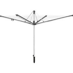 Leifheit 85276 séchoir parapluie linomatic 500 plus, étendoir jardin 50 metres, rétractation automatique des fils, hauteur ajustable