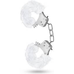 Blush Novelties Temptasia Plush Fur Cuffs White Handcuffs