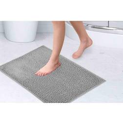 Noodle Tapis de Bain Doux au Toucher Argenté 40 x 60 cm