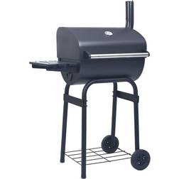 Charcoal bbq Grill Smoker with Bottom Shelf Black