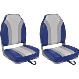 vidaXL Foldable Boat Chairs 2 pcs High Backrest