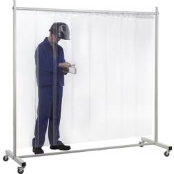 EUROKRAFTbasic Protective screen, mobile, with lamella curtain Bod- & Anneksdør (x200cm)