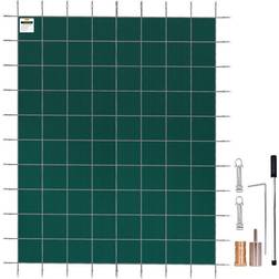 VEVOR Rectangular Safety Mesh Swimming Pool Cover 18X34 FT Green Winter Outdoor