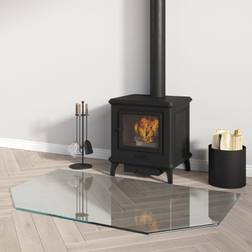 vidaXL Fireplace Glass Plate Hexagon 100x60 cm