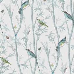 Next Design Chinoiserie Bird Trail Duck Egg Wallpaper