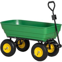 OutSunny Garden Cart Trolley Dump Wheelbarrow Trailer Truck