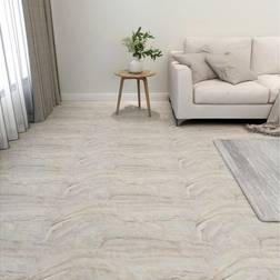 vidaXL Be Basic Självhäftande golvplankor 20 st PVC 1,86 m² beige Beige