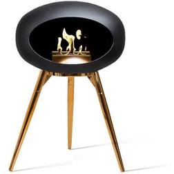 Le Feu Black Ground Low Bioethanol Tripod Fireplace Rose Gold