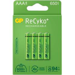 GP Batteries RHCH63E018 ReCyko 650mAh AAA card of 4