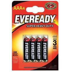 Eveready Super Heavy Duty AAA Batteries (Pack of 4) RO3B4UP