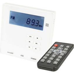 Loops Wall Mounted Micro Bluetooth Amplifier Stereo HiFi Bathroom Kitchen Music Kit