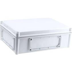 Fibox EK Series Grey Polycarbonate Enclosure, IP66, IP67, Flanged, Grey Lid, 380 x 280 x 130mm