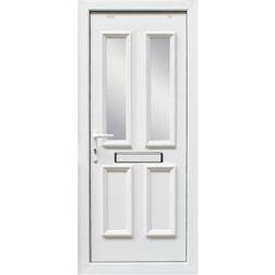 B&Q 4 Panel External Door Frosted Glass R (84x205.5cm)