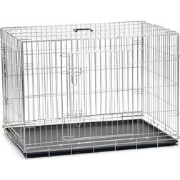 Karlie Dog Crate with 2 Doors 107.5x70.5x76.5 Silver - Silver