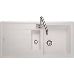 Rangemaster 1.5 Bowl Inset White Granite Kitchen