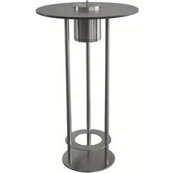 Pedestal table for smokers, diameter 675 mm, stainless steel