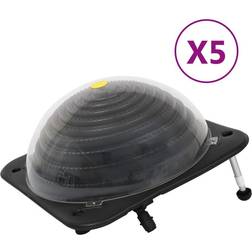 vidaXL Soldrivna Poolvärmare 5 st 75x75x36 cm HDPE Aluminium