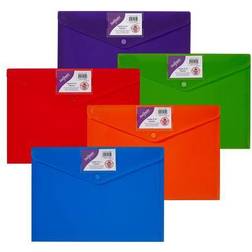 Snopake Polyfile ID Wallet A4 Rainbow Pack of 5 15787 SK21810