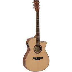 Dimavery DIMAVERY AW-420 Western guitar, Sapele,nature