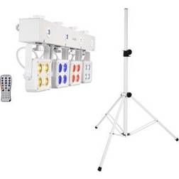 Eurolite Set LED KLS-180 white BS-2 EU Loudspeakerstand white