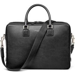 Aspinal of London Mount Street Laptop Bag - Black Pebble