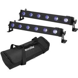 Eurolite Set 2x LED BAR-6 QCL RGB UV Bar Soft-Bag