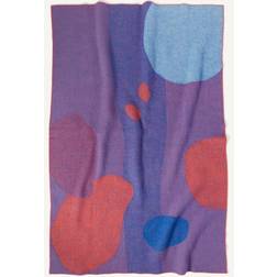 Layered Secret garden wool throw Filz Violett (200x130cm)