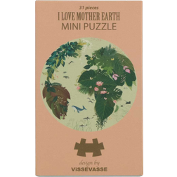 Vissevasse Minipuzzle Puslespil I Love Mother Earth 11x11 cm