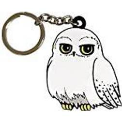 Groovy Uk Harry Potter Hedwig gummi nyckelring, stor, svart/silver/vit/gul, Svart/Silver/Vit/Gul, En storlek