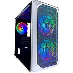 Apevia apevia prodigy-wh micro-atx gaming case with glass panel, top