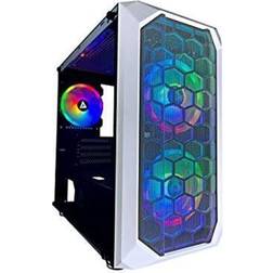 apevia prodigy-wh micro-atx gaming case with glass panel, top