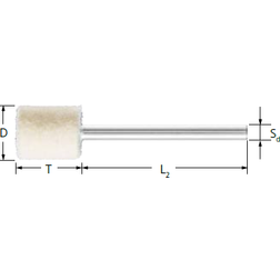 Pferd Filzpolierstift Ø 10 x H 15 mm 3 mm